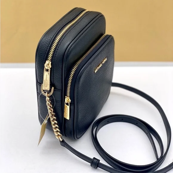 Michael Kors Jet Set Travel Medium Crossbody Bag Black - Picture 11 of 13